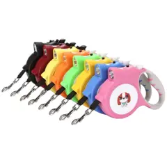 GENERICO - Correa Mascota Perro Retráctil Automática 5 M Linterna Led