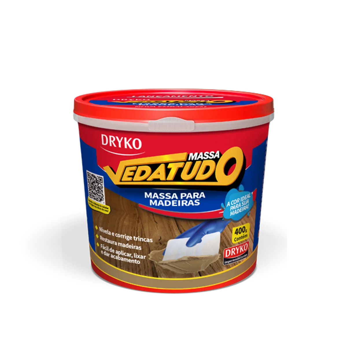 GENERICO - Masa Repara Madera 400 Gr Dryko - Blanco