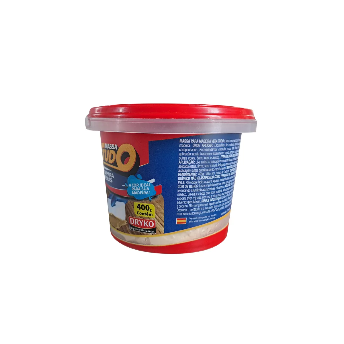 GENERICO - Masa Repara Madera 400 Gr Dryko - Blanco