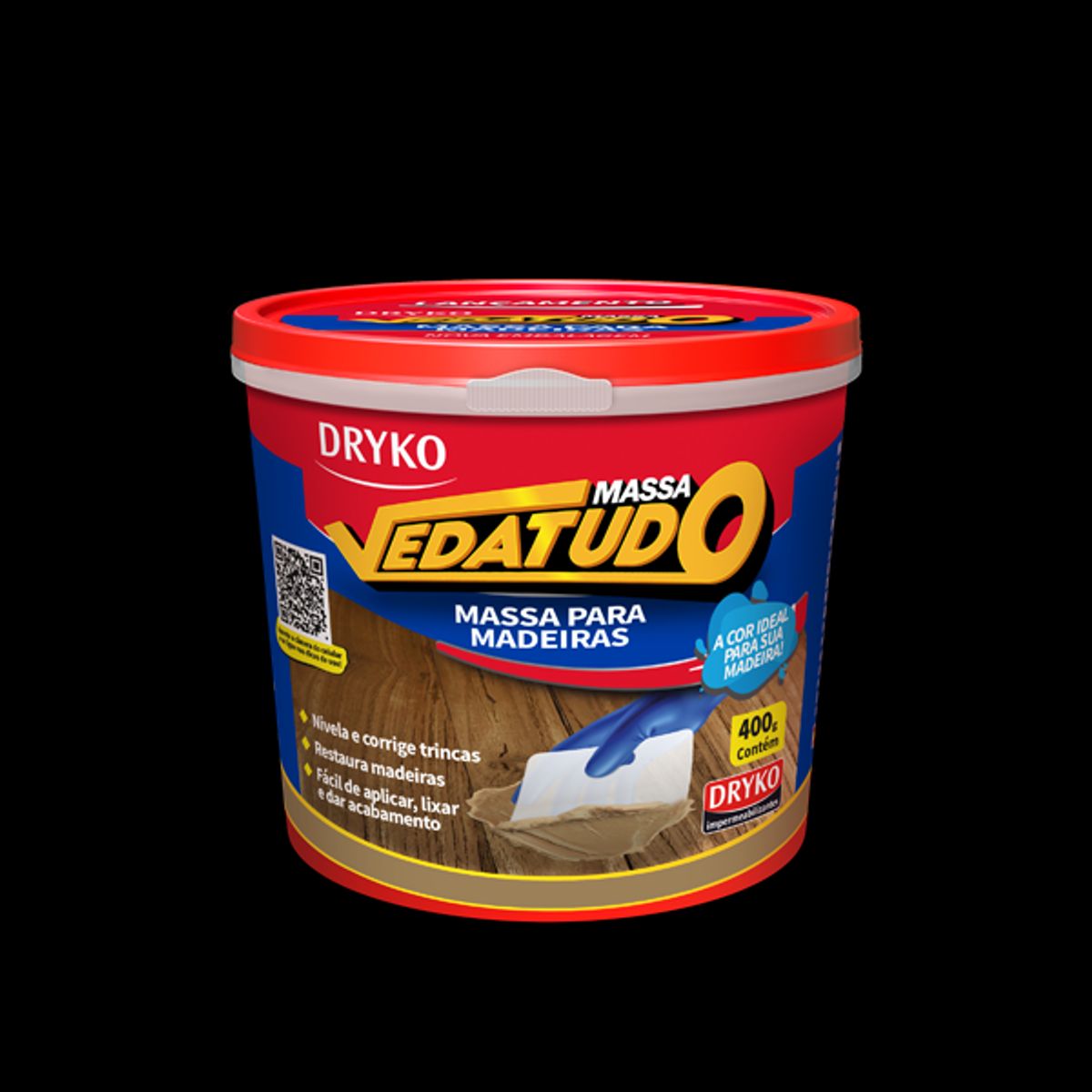 GENERICO - Masa Repara Madera 400 Gr Dryko - Castaño