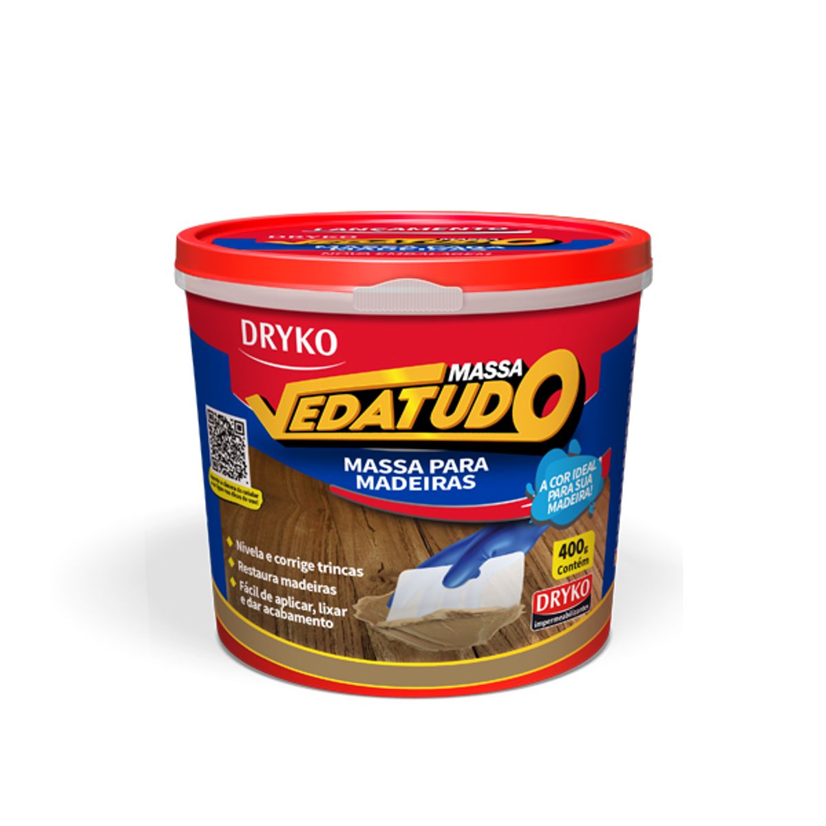 GENERICO - Masa Repara Madera 400 Gr Dryko - Castaño