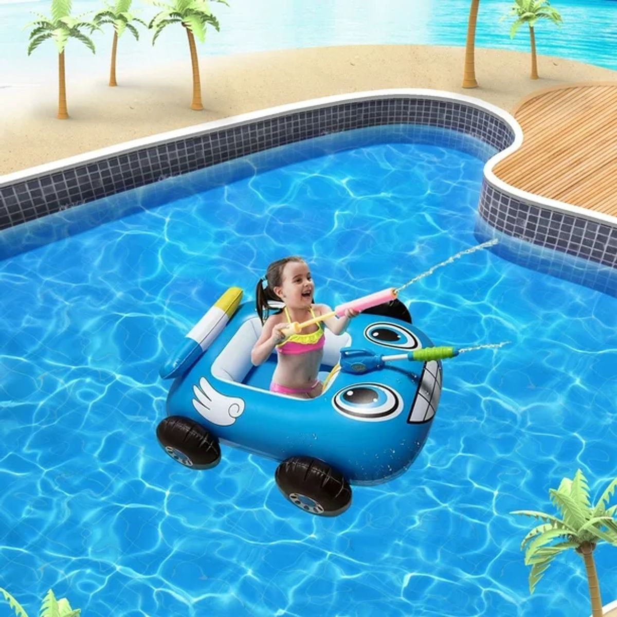 GENERICO - FLOTADOR INFLABLE LANZA AGUA PISCINA PLAYA VERANO