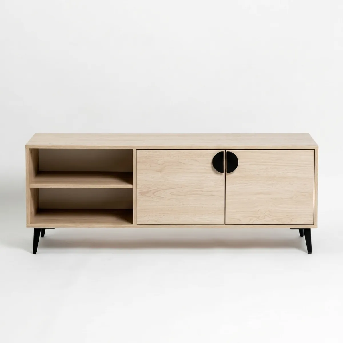 MOBELTEK - Rack Tv 50 Pulgadas Luna Roble Claro