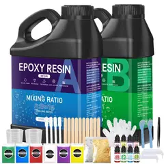 LUSDRIA - Kit De Resina Epoxi Transparente 1000ml Pegamento