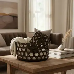 BRIC - Cestas Negras Bambu Set De 3