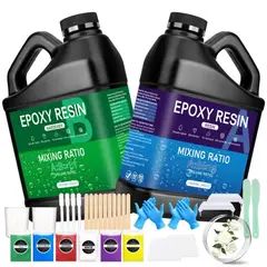 GENERICO - 4L Kit De Resina Epóxica Transparente De Cristal