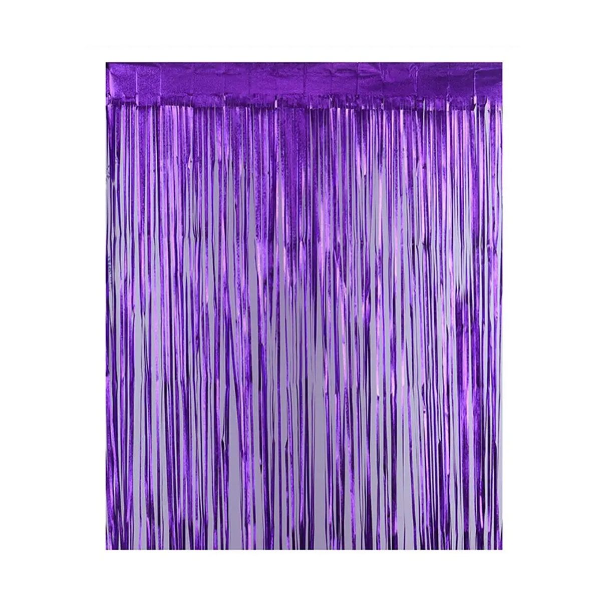 GENERICO - Cortina Cotillon Morada Metalizado 100x200cm