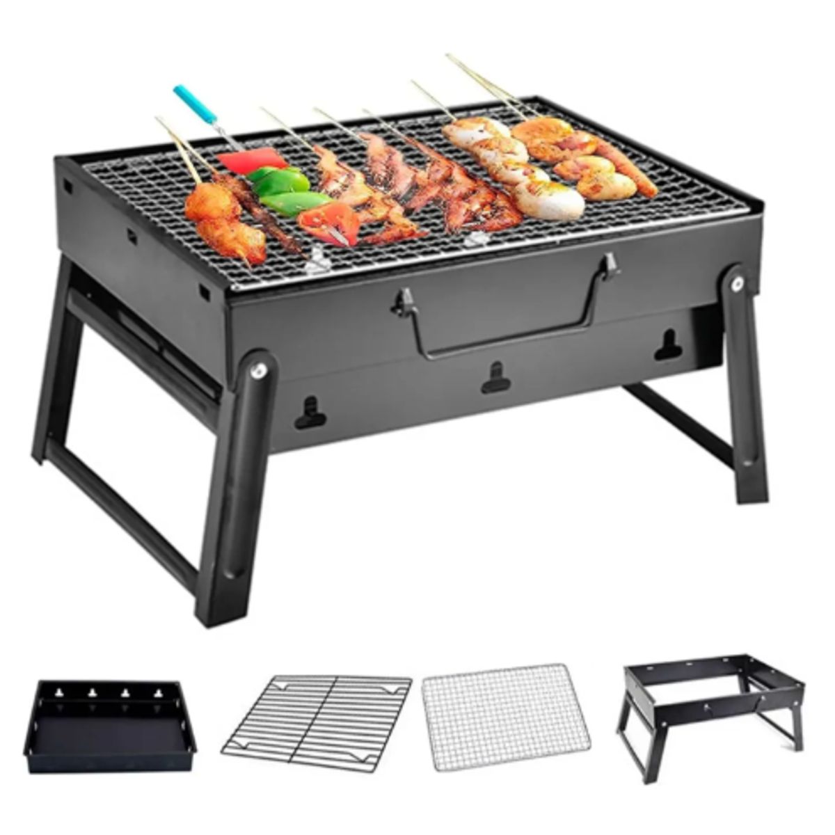 GENERICO - Mini Parrillera Plegable De Carbón Portátil Barbacoa 35x27cm