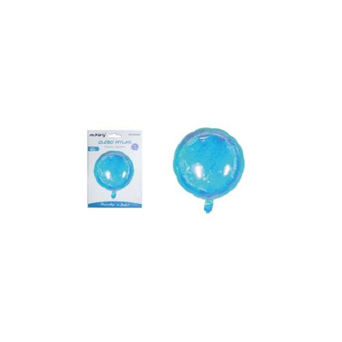 GENERICO - Globo metálico redondo azul hielo 48cm