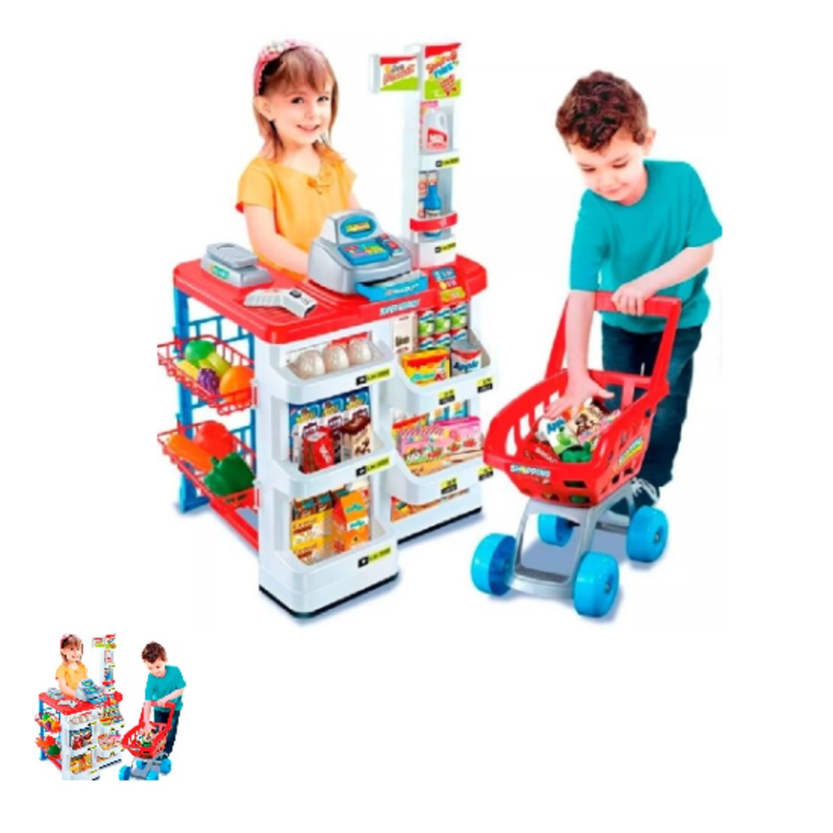 GENERICO - Juego Set Supermercado con Cesta