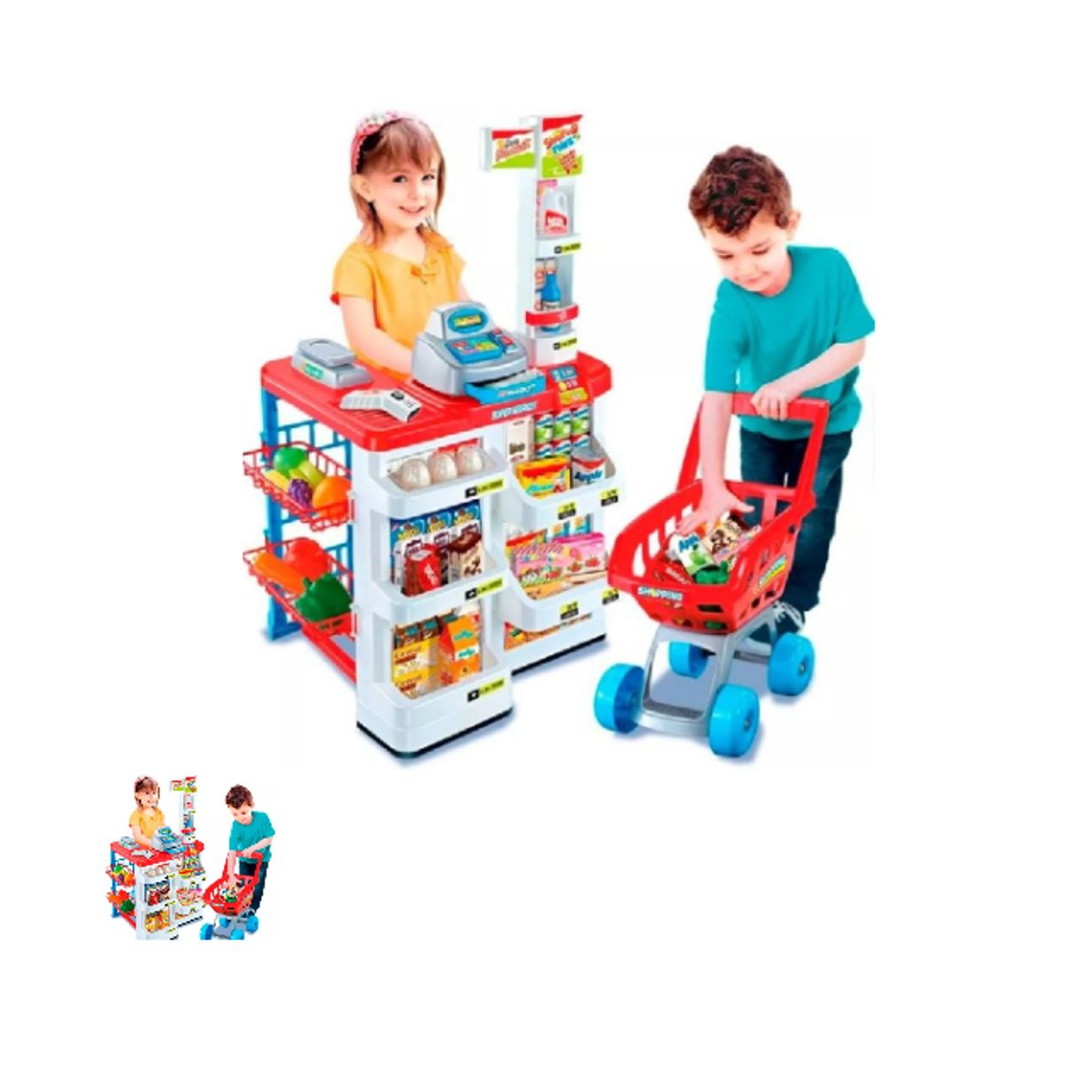 GENERICO - Juego Set Supermercado con Cesta
