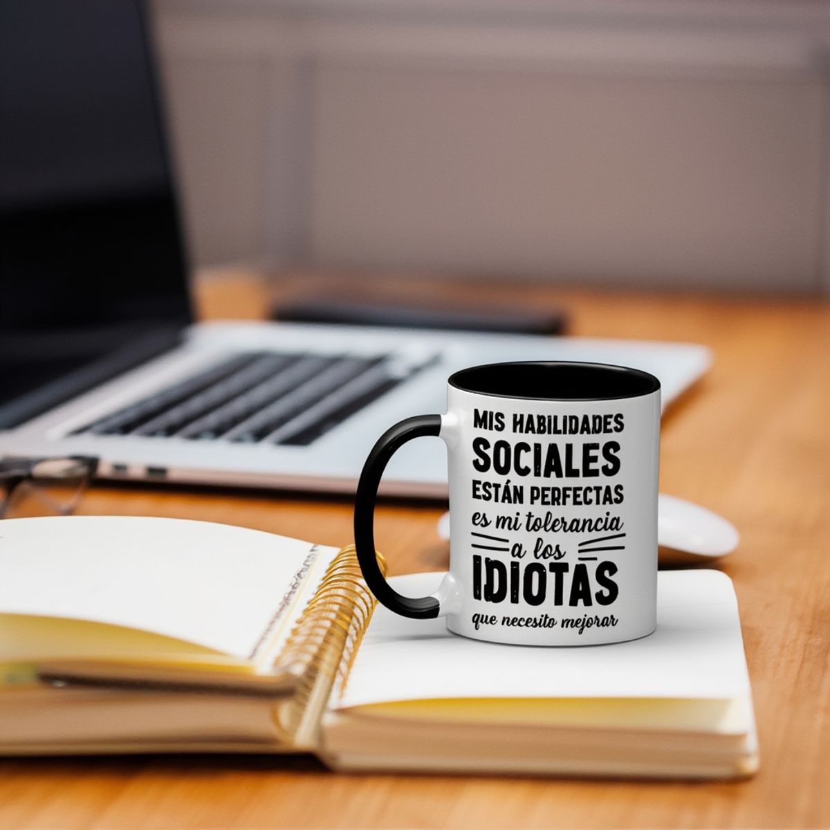SM - Taza Tazon Graciosa con Frase Sarcástica  Regalo Divertido Oficina  Taza Café Humor Negro