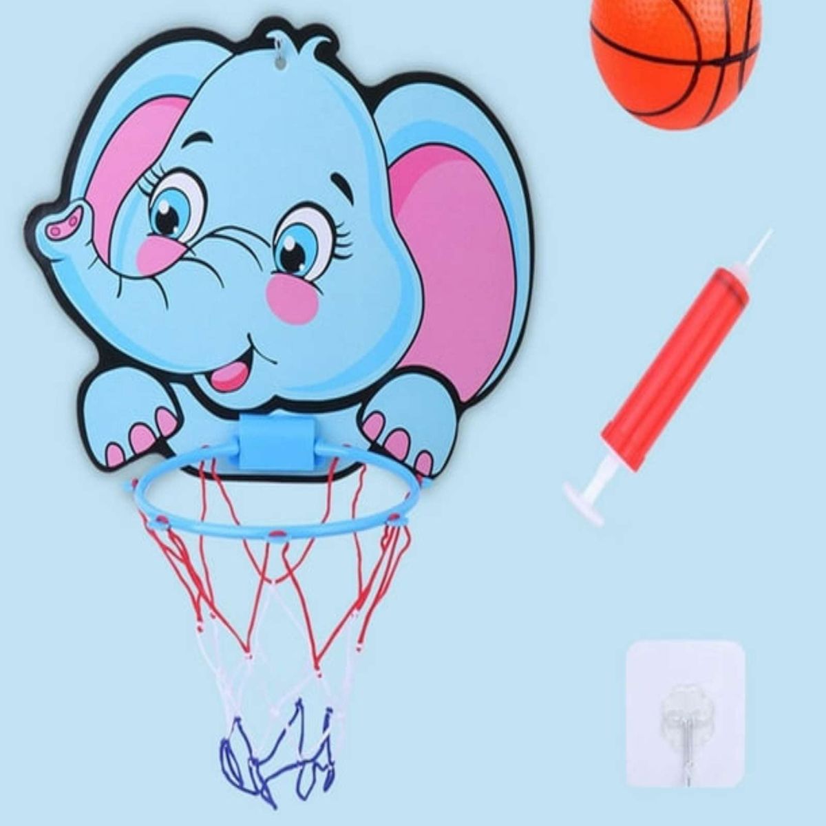 GENERICO - Juguete Kit de aro de baloncesto con animales creativos de dibujos