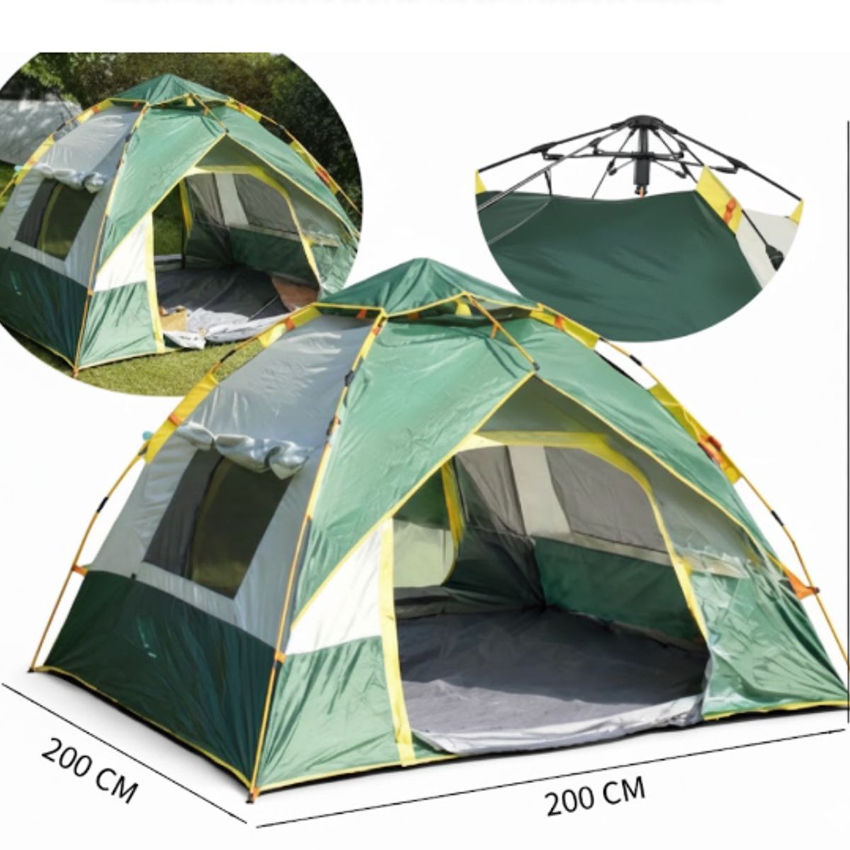 GENERICO - Carpa Camping Automatica 5 Personas 200X200X145 Cm