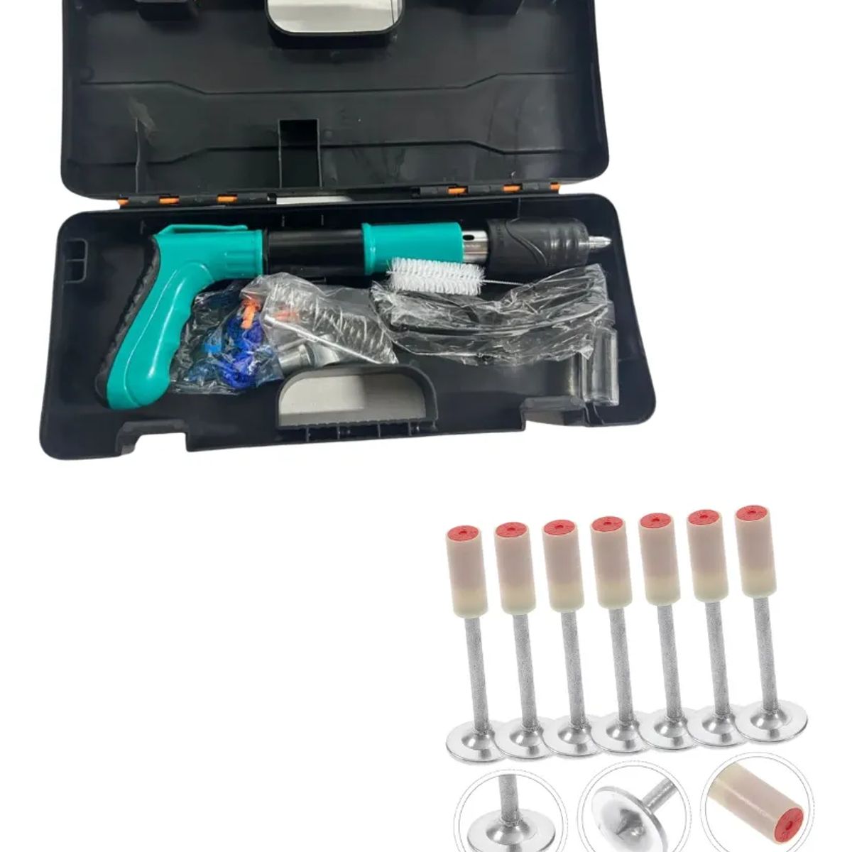 GENERICO - KIT PISTOLA DE CLAVOS MANUAL PORTÁTIL + 200 CLAVOS