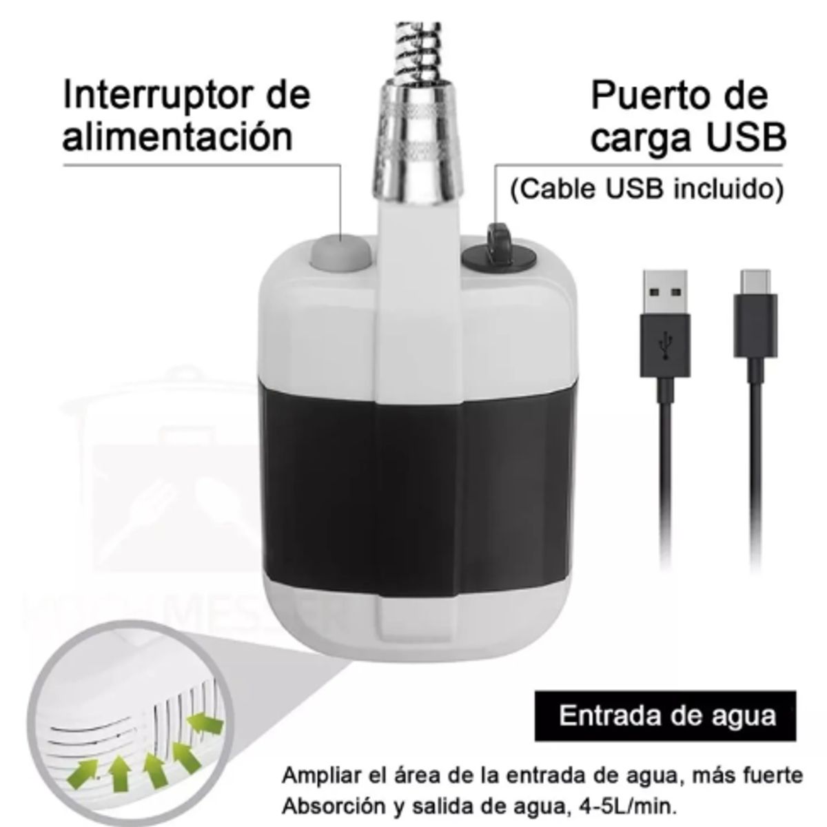 GENERICO - Ducha Portátil Para Camping Regadera Portatil Ducha Exterior