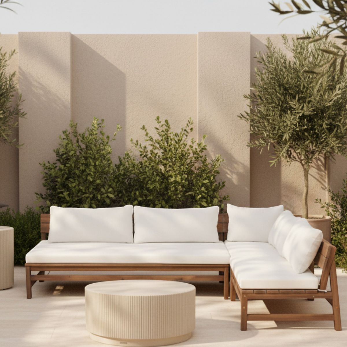 AMOBLE - Sofa Modular Atilio Natural Ch Corto  Amoblé