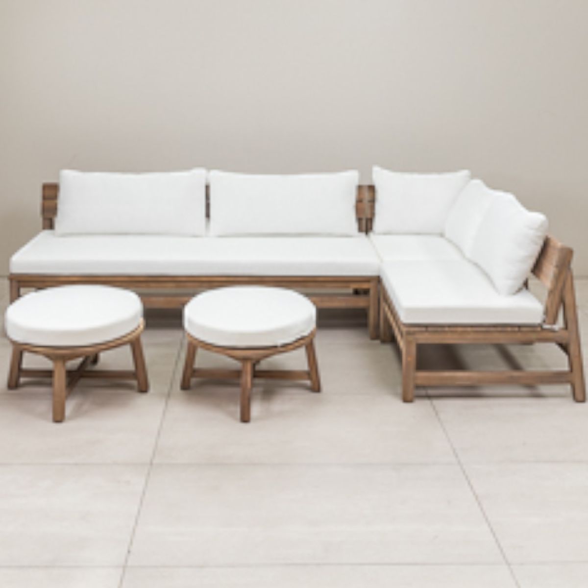 AMOBLE - Sofa Modular Atilio Natural Ch Corto  Amoblé