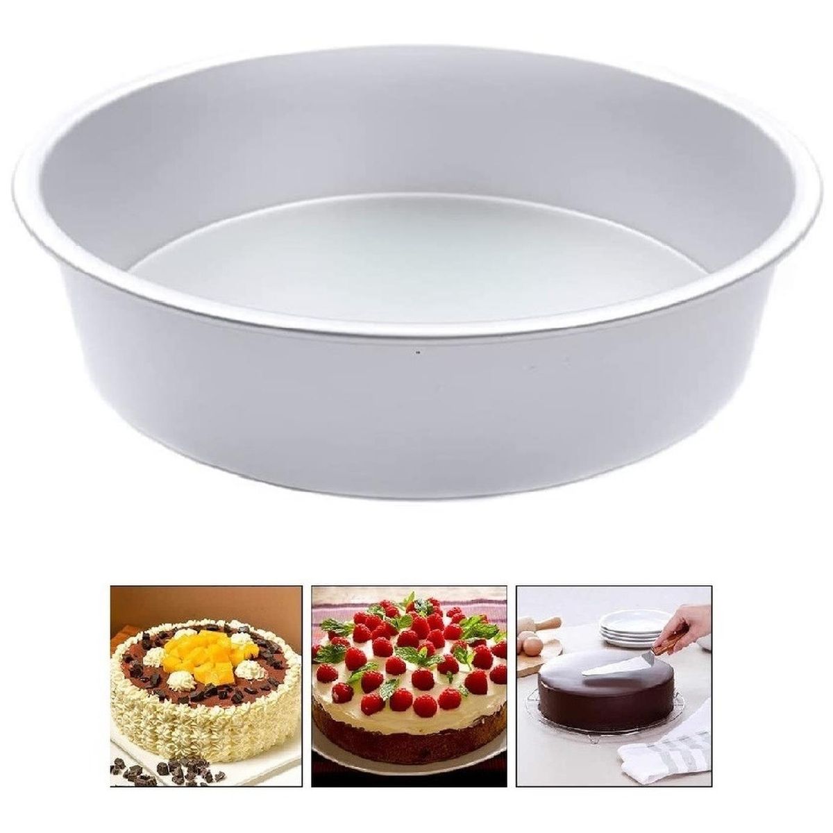 PASTELERIUSCL - Moldes De Aluminio Para Tortas Molde Queque Molde Torta 26cm Molde Para Pastel Redondo