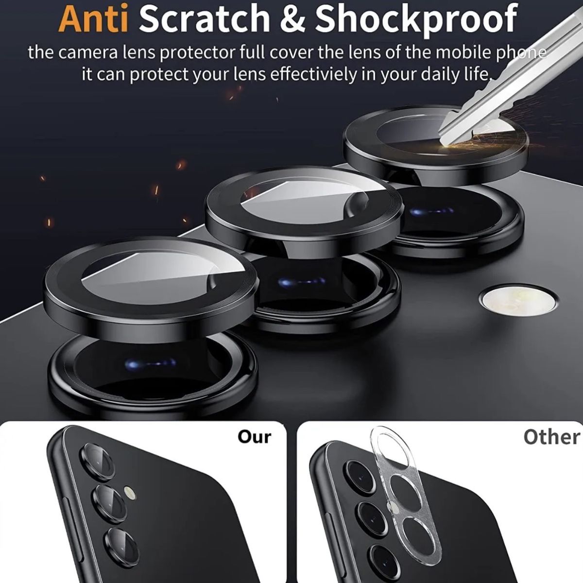GENERICO - Protector de Lentes Camara Para Samsung S25 Fe