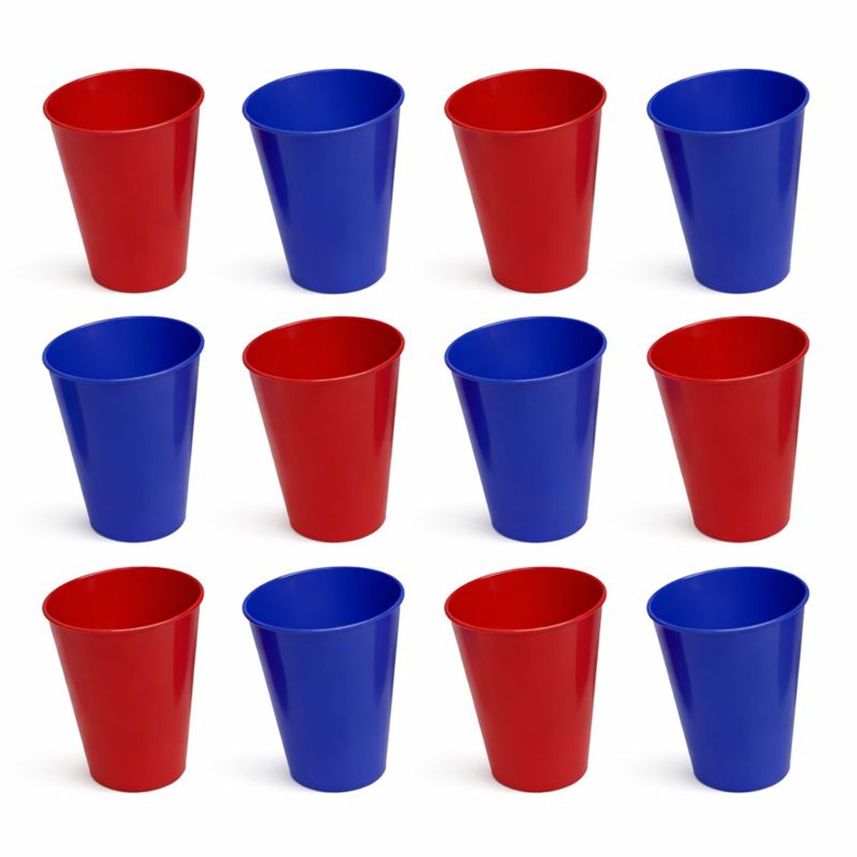 GENERICO - Set 12 Vasos Camping Verano 560 Ml Plastico Reutilizable Uso