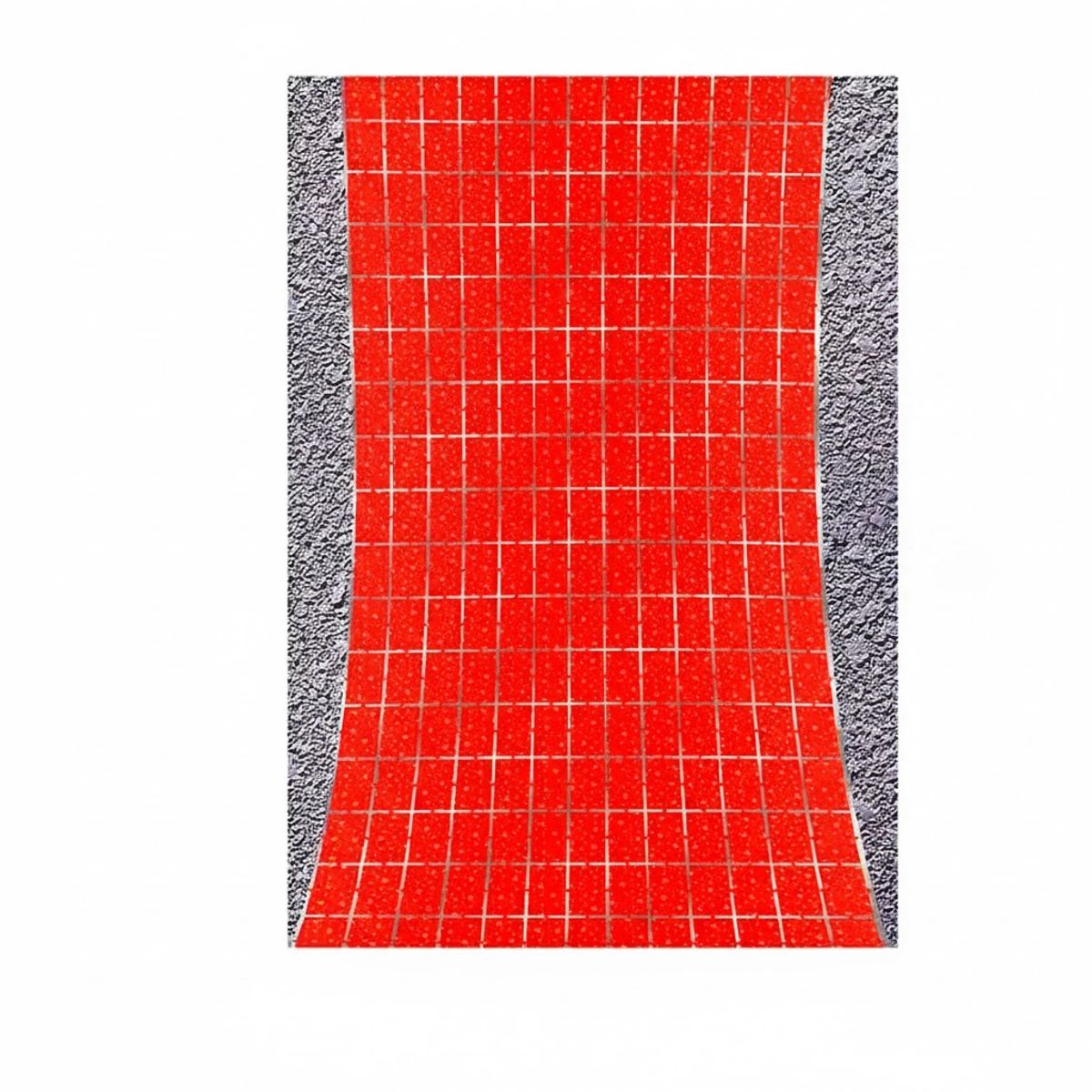 GENERICO - Cortina Metalica Roja Con Estrellas 100x200cm