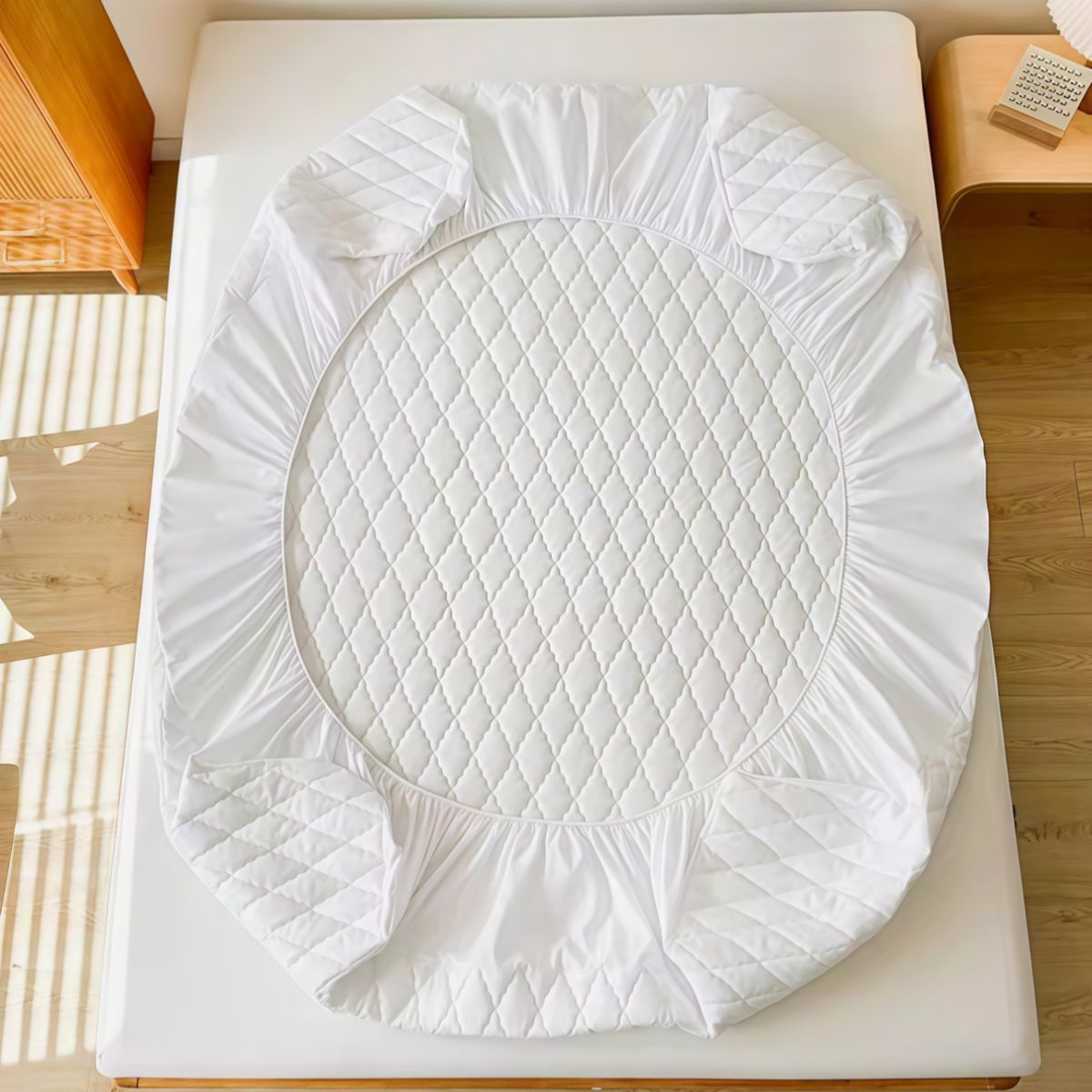 OASIS - Cubrecolchón Impermeable 1.5 Plazas +funda De Almohada  Liso  3 Color