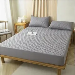 OASIS - Cubrecolchón Impermeable King + 2 Funda De Almohada Liso 3 Color