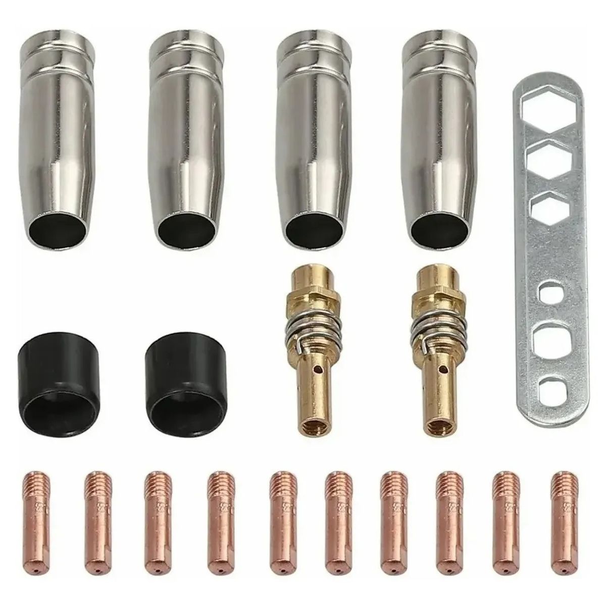 GENERICO - 19 Puntas De Contacto De Soldadura Mig/mag 0,8 Mm M6 Boquillas