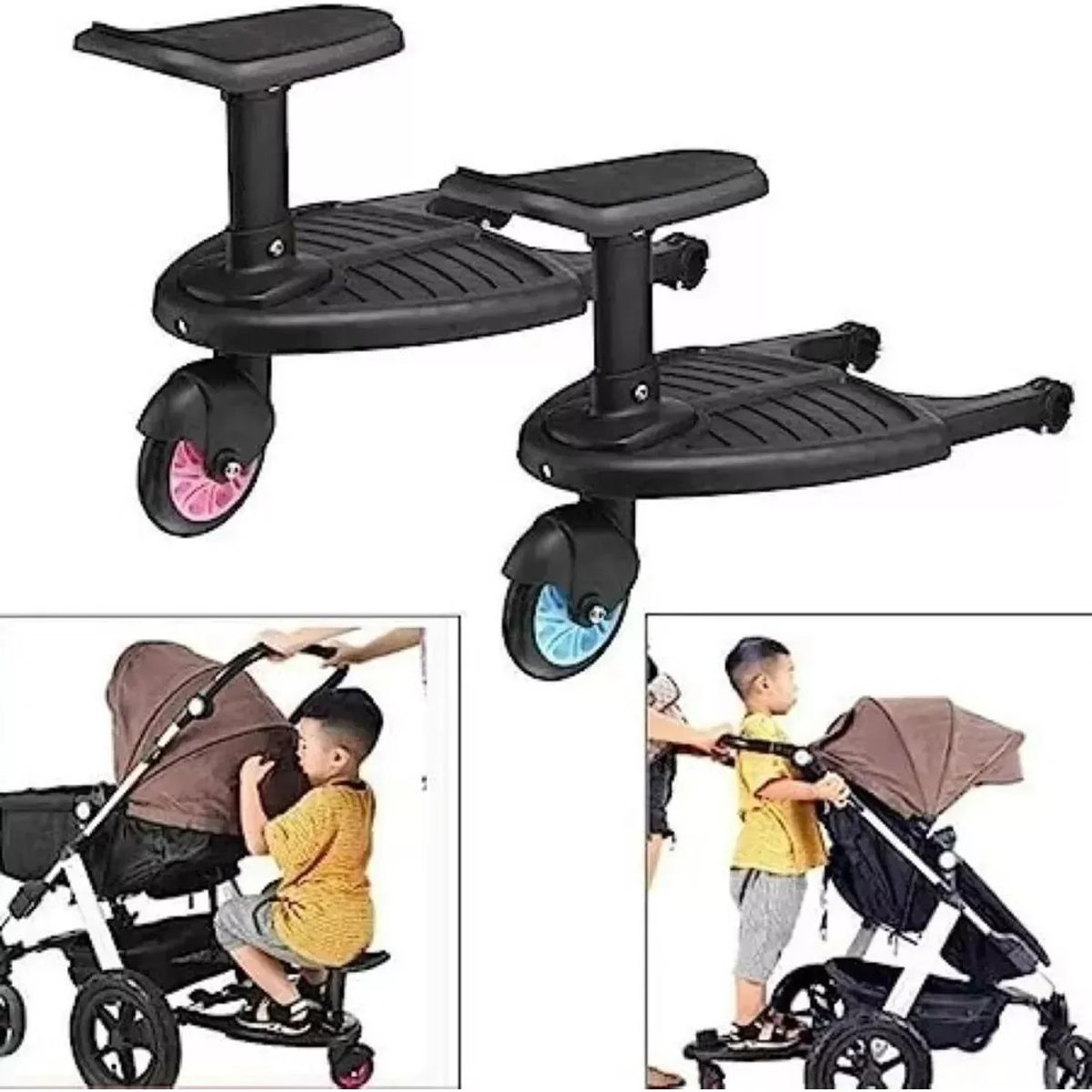 GENERICO - Patineta Coches Universal Con Asiento Hermano Mayor Negro Negro