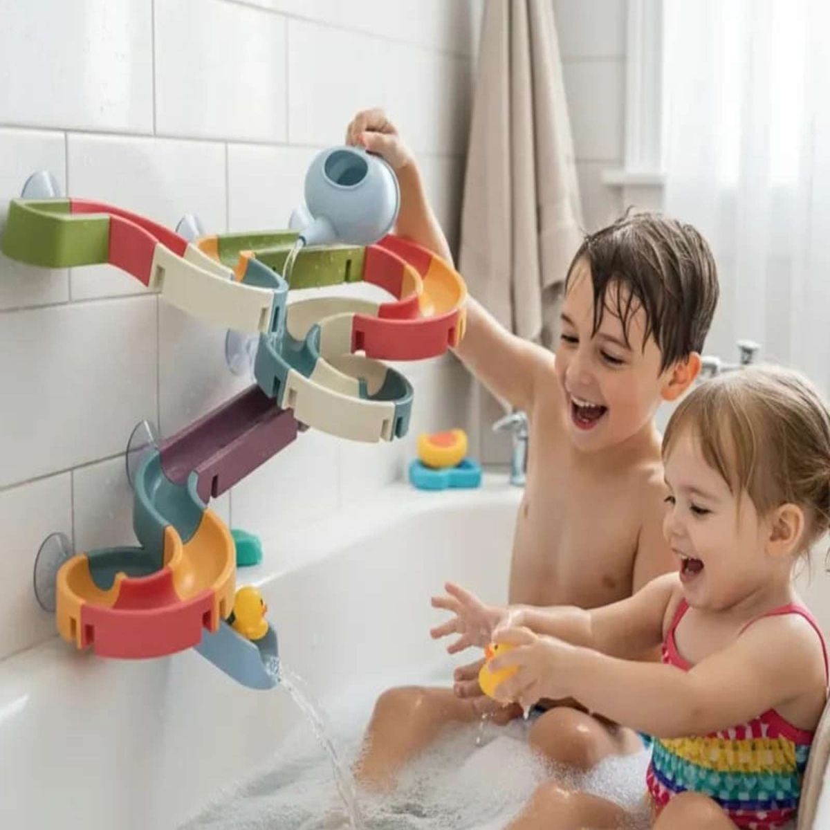 GENERICO - Juguete Armable Tobogán Juego de Baño para Niños