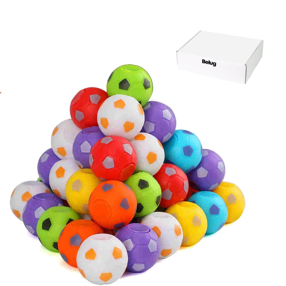 GENERICO - Pack 20 Spinner De Pelotas De Fútbol Sorpresa De Cumpleaños Color Variado BELUG
