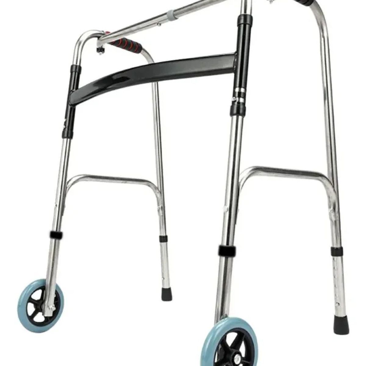 GENERICO - Burrito Andador Con 2 Ruedas Ortopedico Plegable Plateado