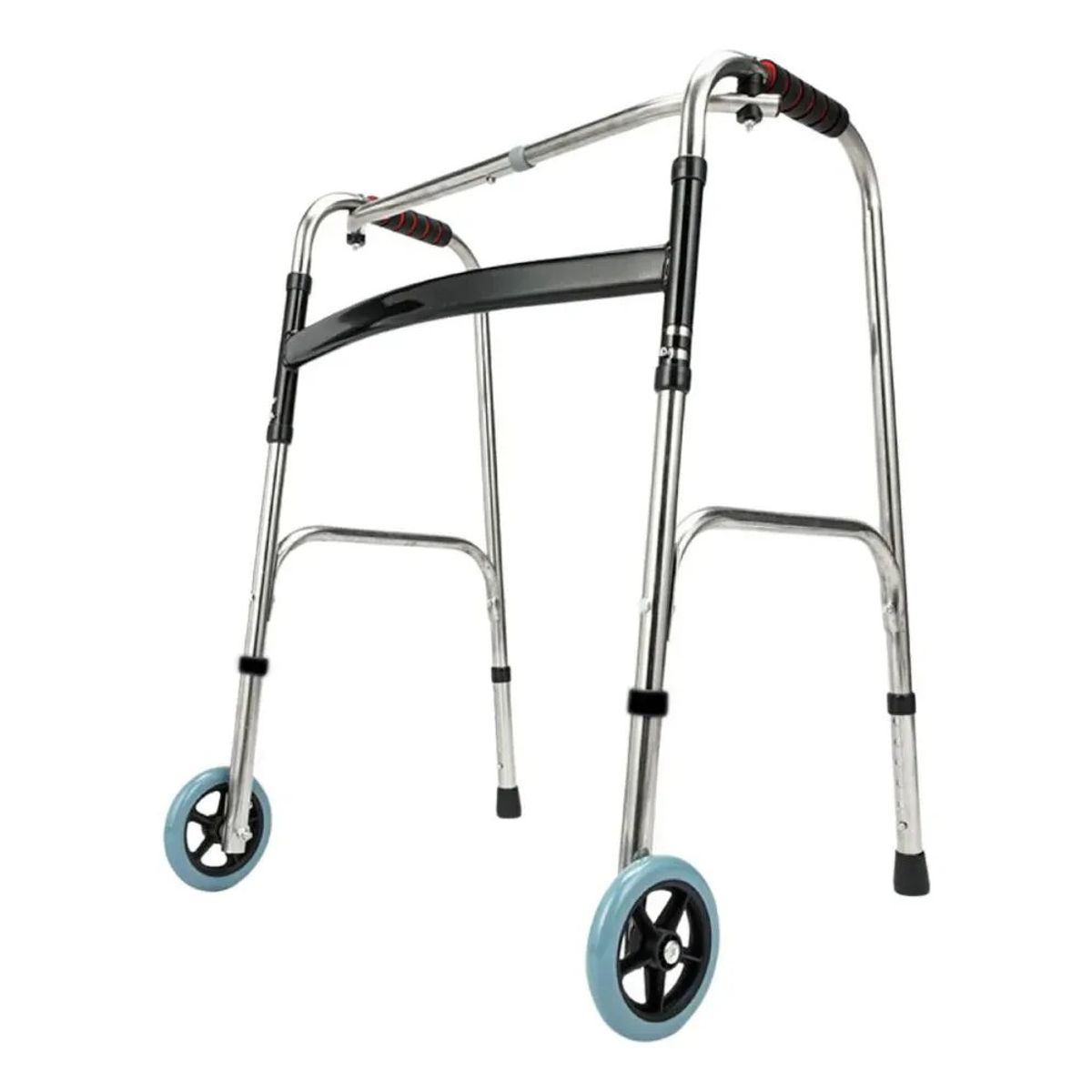 GENERICO - Burrito Andador Con 2 Ruedas Ortopedico Plegable Plateado