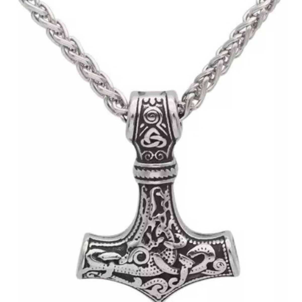 GENERICO - Collar Vikingo Martillo Nordico Hombre Moda Masculina 2020