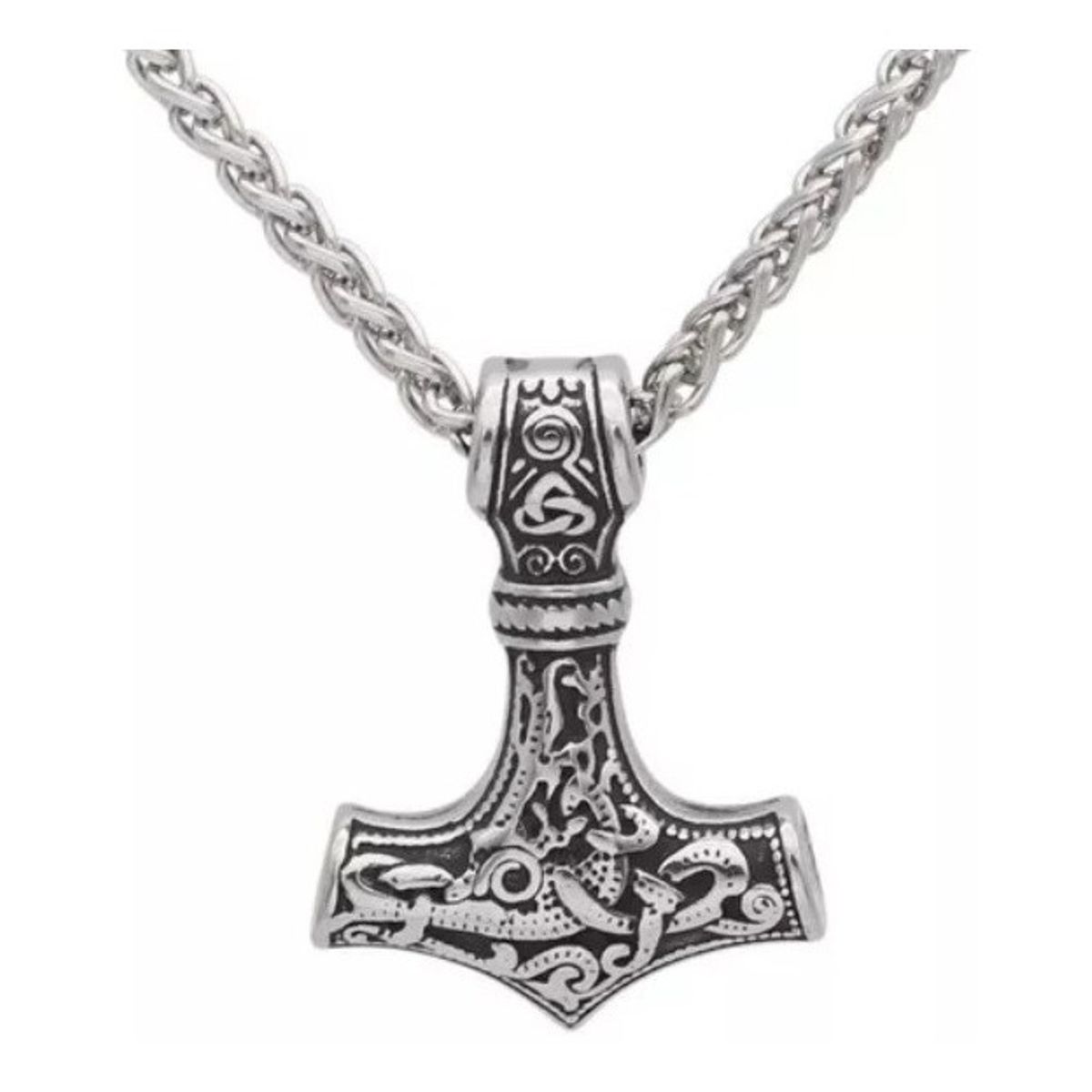GENERICO - Collar Vikingo Martillo Nordico Hombre Moda Masculina 2020