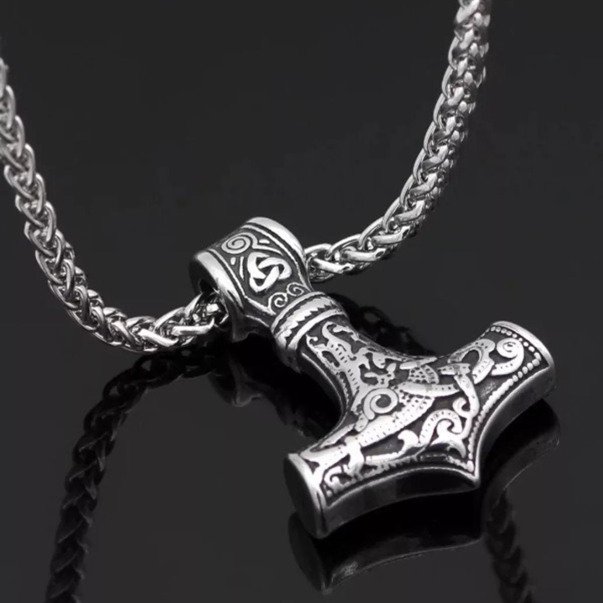 GENERICO - Collar Vikingo Martillo Nordico Hombre Moda Masculina 2020