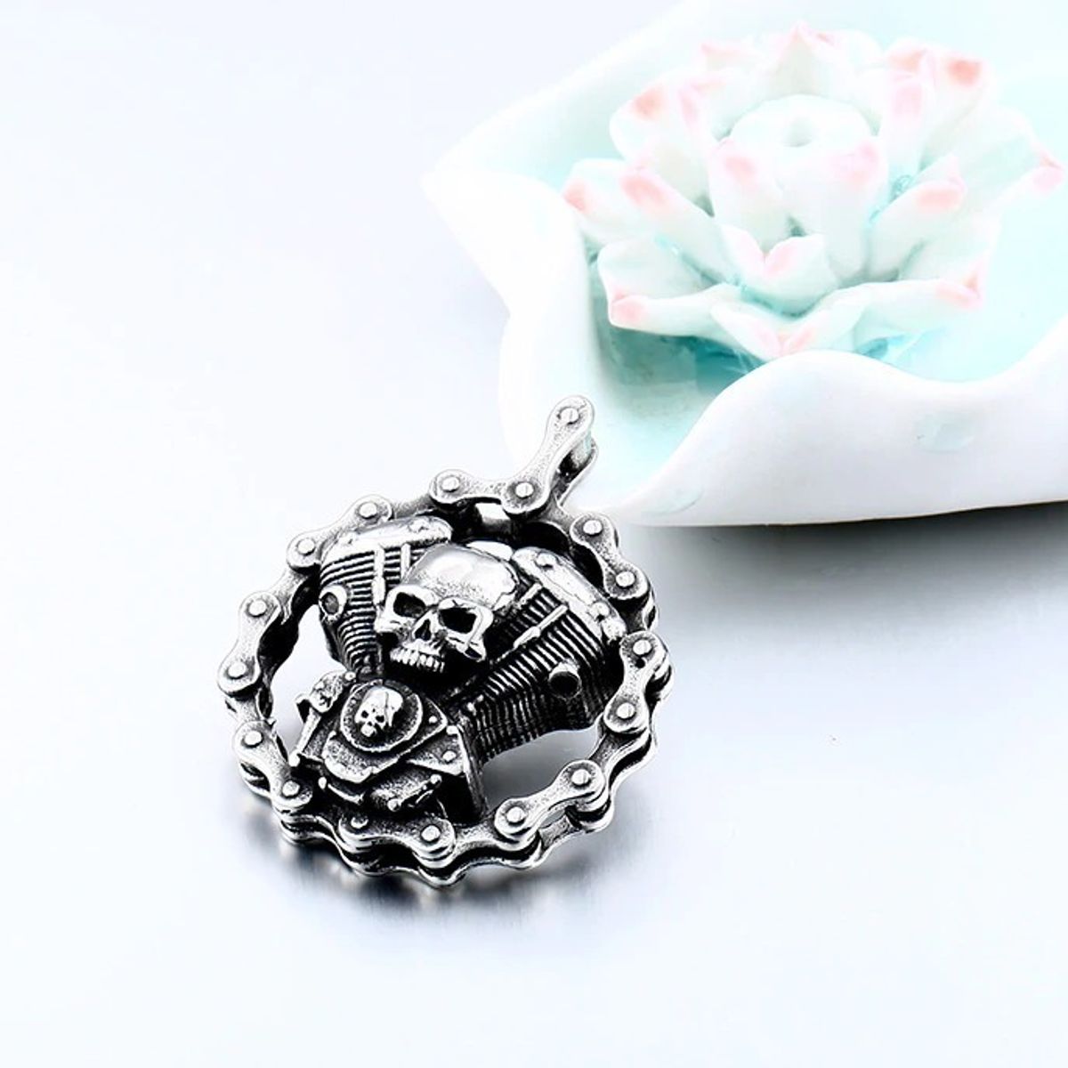 GENERICO - Collar Motor Biker Motocicleta Hombres Caballero Moda 2021