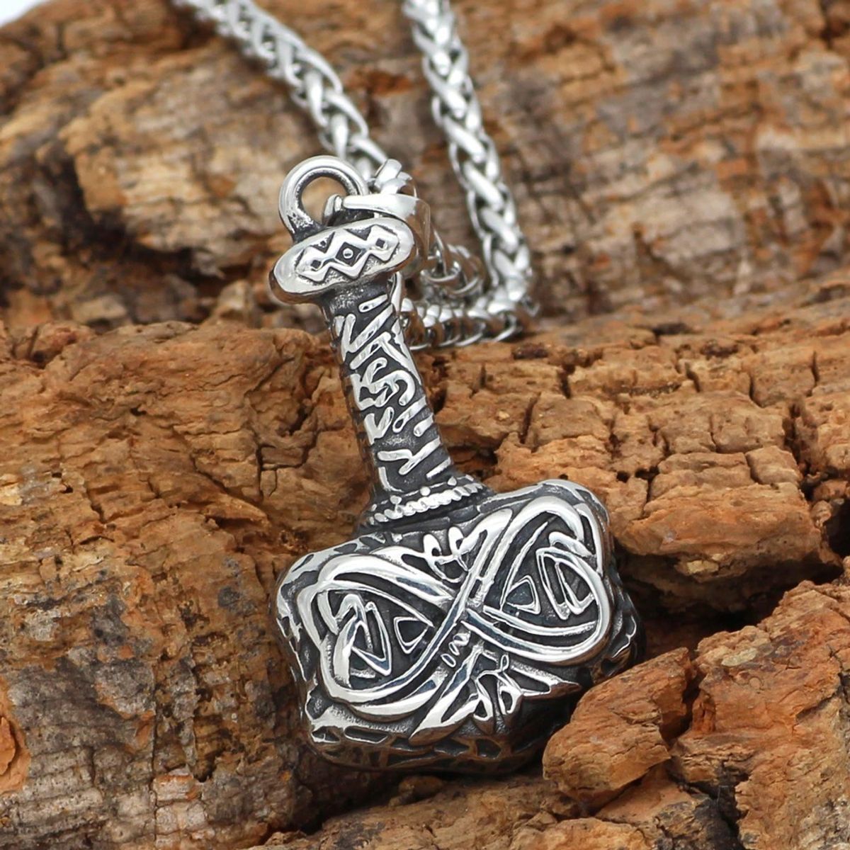 GENERICO - Collar Martillo Vikingo Nordica Hombre Mujer Moda Punk