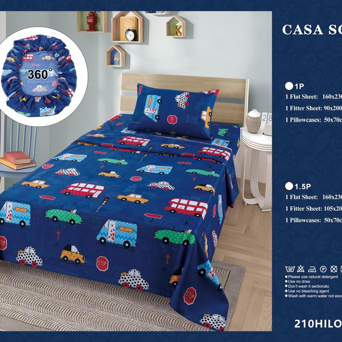 GENERICO - SABANAS DE POLIALGODÓN CON HERMOSOS DISEÑOS INFANTILES