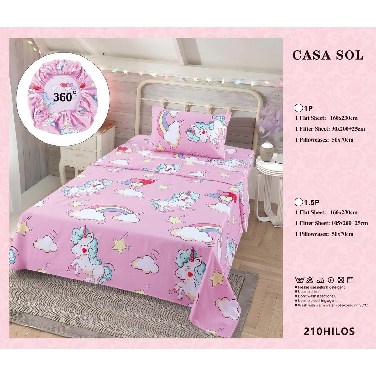 GENERICO - SABANAS DE POLIALGODÓN CON HERMOSOS DISEÑOS INFANTILES