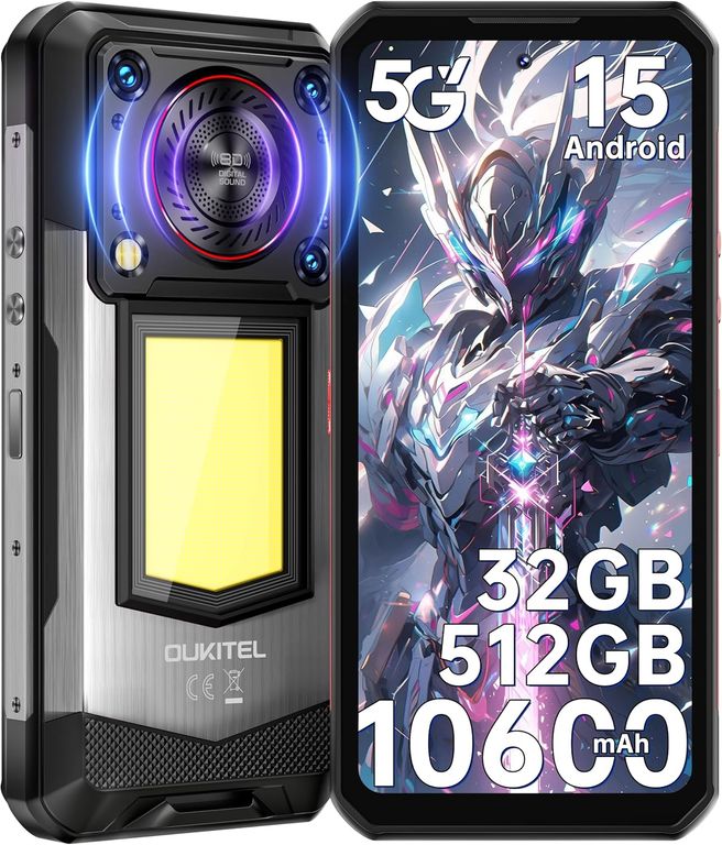 WP56 5G Celular 36GB+512GB 16000mAh 108MP Android 15 Smartphone-Negro