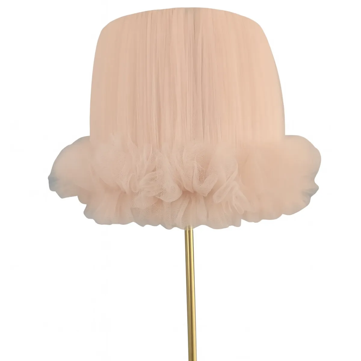 DECORACION CREATIVA - Lampara Mesa Linea Nube Beige - Base Dorada Infantil-Juvenil