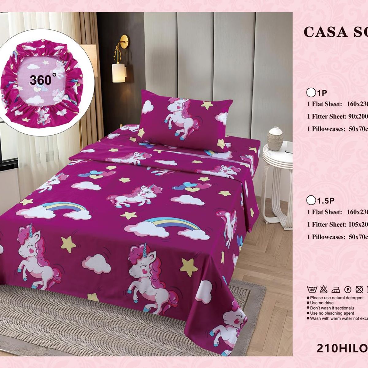 GENERICO - SABANAS DE POLIALGODÓN CON HERMOSOS DISEÑOS INFANTILES