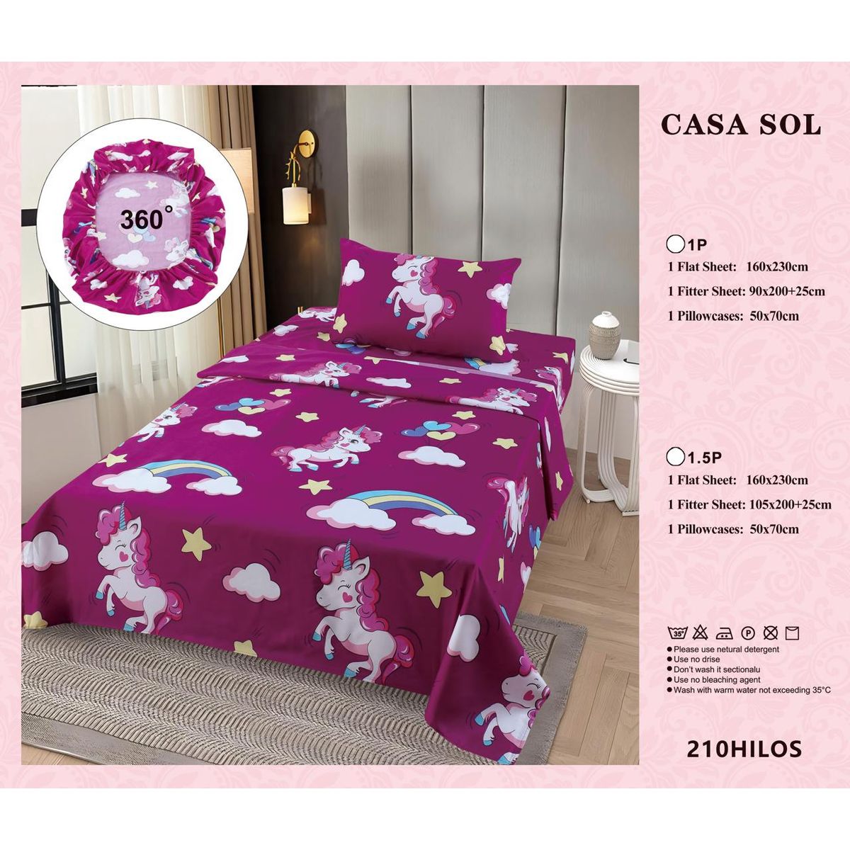 GENERICO - SABANAS DE POLIALGODÓN CON HERMOSOS DISEÑOS INFANTILES