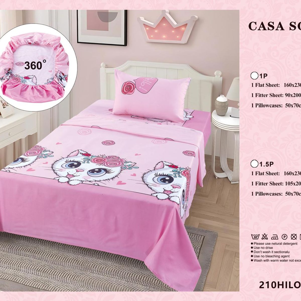 GENERICO - SABANAS DE POLIALGODÓN CON HERMOSOS DISEÑOS INFANTILES