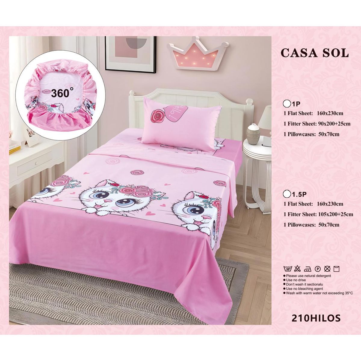 GENERICO - SABANAS DE POLIALGODÓN CON HERMOSOS DISEÑOS INFANTILES