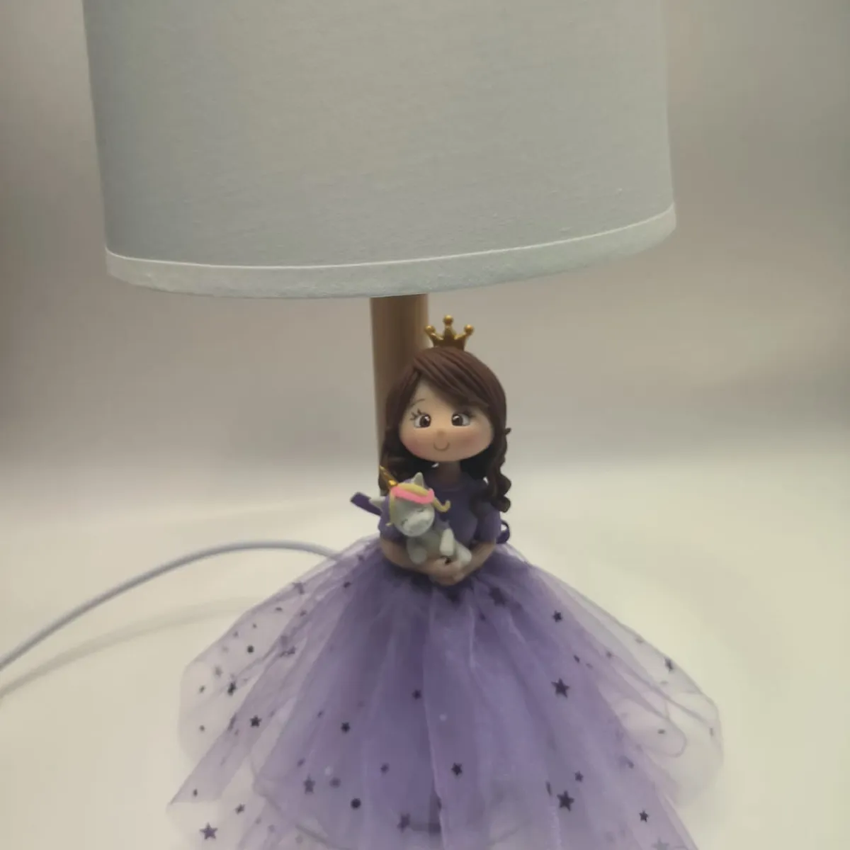 GENERICO - Lampara Velador Infantil - Niña  Princesa Lila