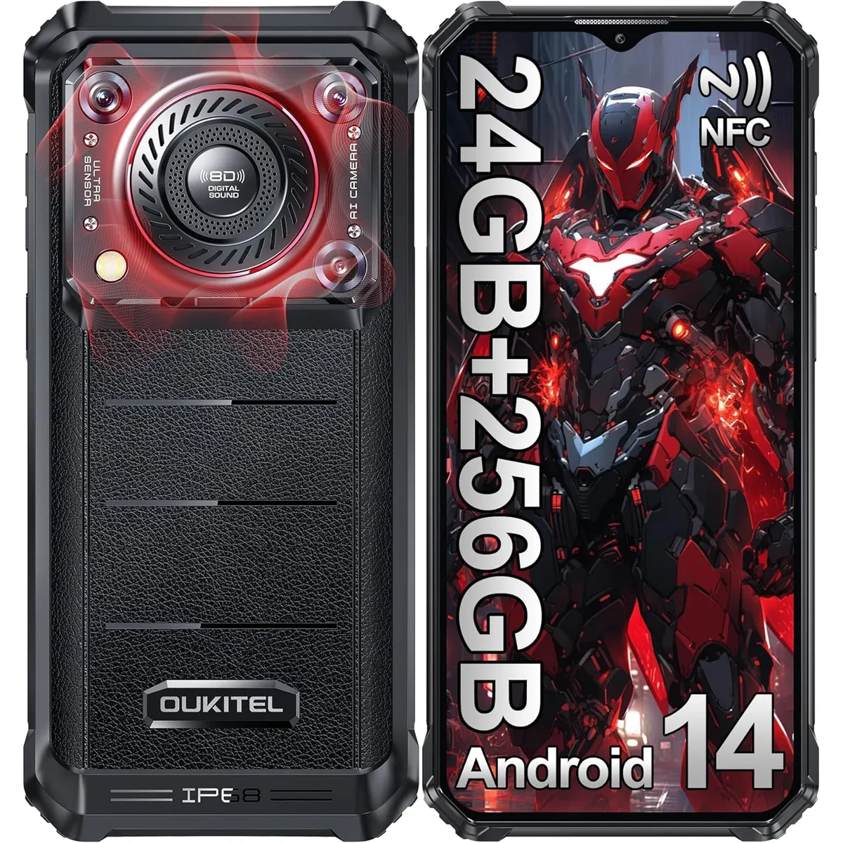 OUKITEL - Oukitel wp36 pro Celular 24GB+256GB 10600mAh-Negro