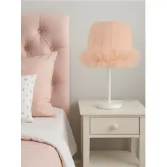 DECORACION CREATIVA - Lampara Velador Nube Beige - Base Blanca Infantil-Juvenil